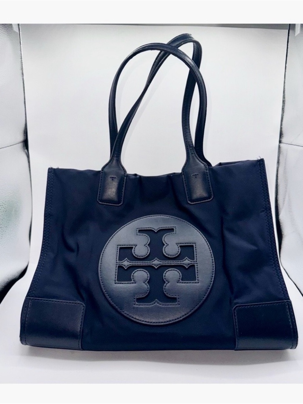Tory Burch Ella Tote in Navy Nylon